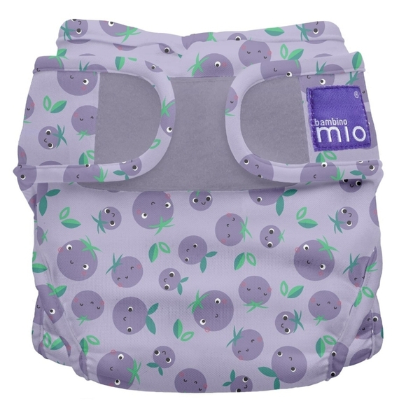 NEW Bambino Mio Size 1 Mioduo Miosoft Cloth Diaper Cover Berry Bounce Blueberry - Picture 3 of 3